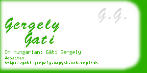 gergely gati business card